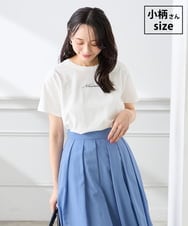 K3KGD28029 a.v.v Elmi(アー・ヴェ・ヴェ) 【低身長サイズ/UVカット/接触冷感】コンパクトロゴTシャツ ホワイト