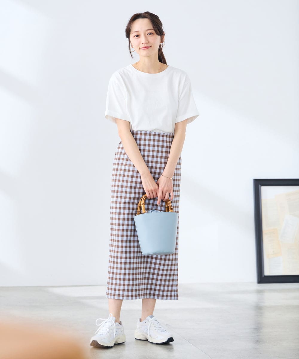 K3KGD30024 a.v.v Elmi(アー・ヴェ・ヴェ) 【低身長サイズ】ロールアップハーフスリーブTシャツ【接触冷感/UVカット/コットン100%】 ライトイエロー