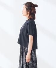 K3KID48035 a.v.v Elmi(アー・ヴェ・ヴェ) 【低身長サイズ/接触冷感】クロップドロゴTシャツ ホワイト