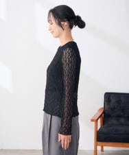 K3KKD04035 a.v.v Elmi(アー・ヴェ・ヴェ) 【低身長サイズ/n.n.days様ご紹介】ストレッチ レース トップス アイボリー