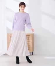K6FAG17039 a.v.v(アー・ヴェ・ヴェ) 【WEB限定】ボートネック パフスリーブ ニット【洗える/麗しニット】 ブラック