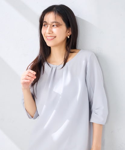 K6KFD04039  【WEB限定/洗える】タックスリーブカットソー