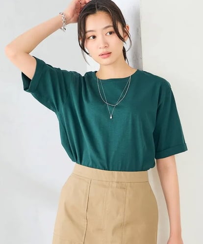 K6KGD30024 a.v.v 【接触冷感/UVカット/コットン100%/WEB限定】ロールアップハーフスリーブTシャツ