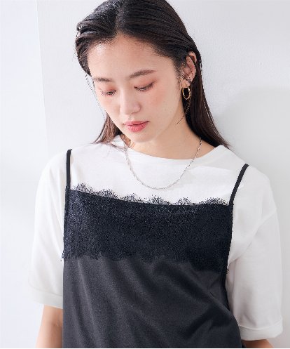 K6KGD30024 a.v.v 【接触冷感/UVカット/コットン100%/WEB限定】ロールアップハーフスリーブTシャツ