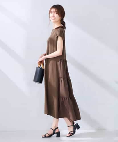 K6PHD05059  【WEB限定】バックティアードワンピース