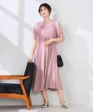 KBEGF10159 a.v.v(アー・ヴェ・ヴェ) 【結婚式/お呼ばれに】レースドッキングワンピース スモーキーピンク
