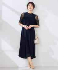 KBEGF10159 a.v.v(アー・ヴェ・ヴェ) 【結婚式/お呼ばれに】レースドッキングワンピース スモーキーピンク