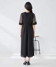 KBEGF12149 a.v.v(アー・ヴェ・ヴェ) 【結婚式/お呼ばれに】ラッフルティアードオールインワンドレス スモーキーブルー