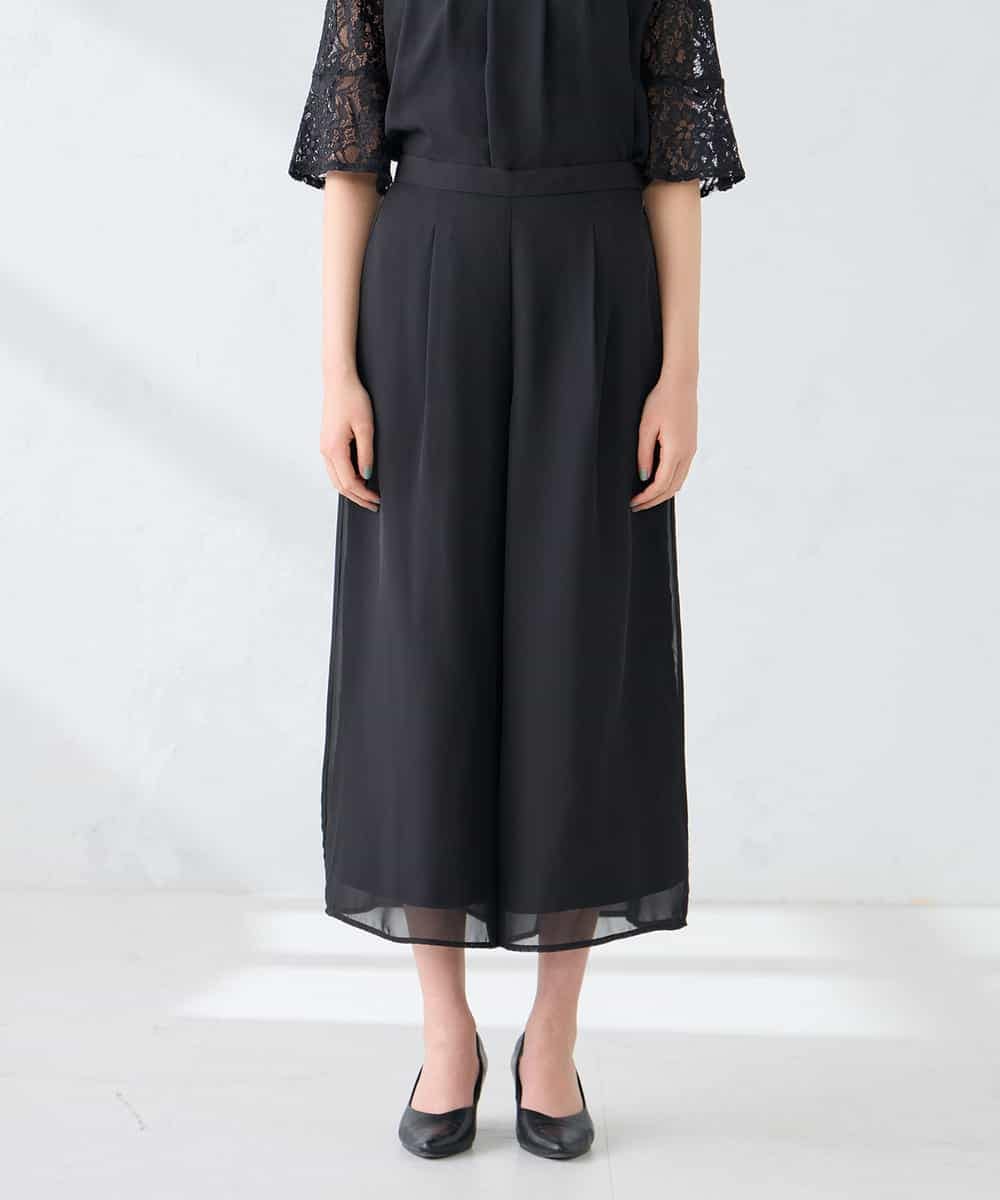 KBEGF13149 a.v.v(アー・ヴェ・ヴェ) 【結婚式/お呼ばれに】レースドッキングブラウス・パンツセットアップ ブルー