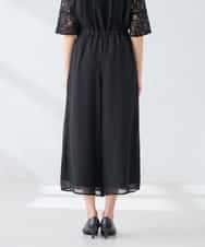 KBEGF13149 a.v.v(アー・ヴェ・ヴェ) 【結婚式/お呼ばれに】レースドッキングブラウス・パンツセットアップ ブルー