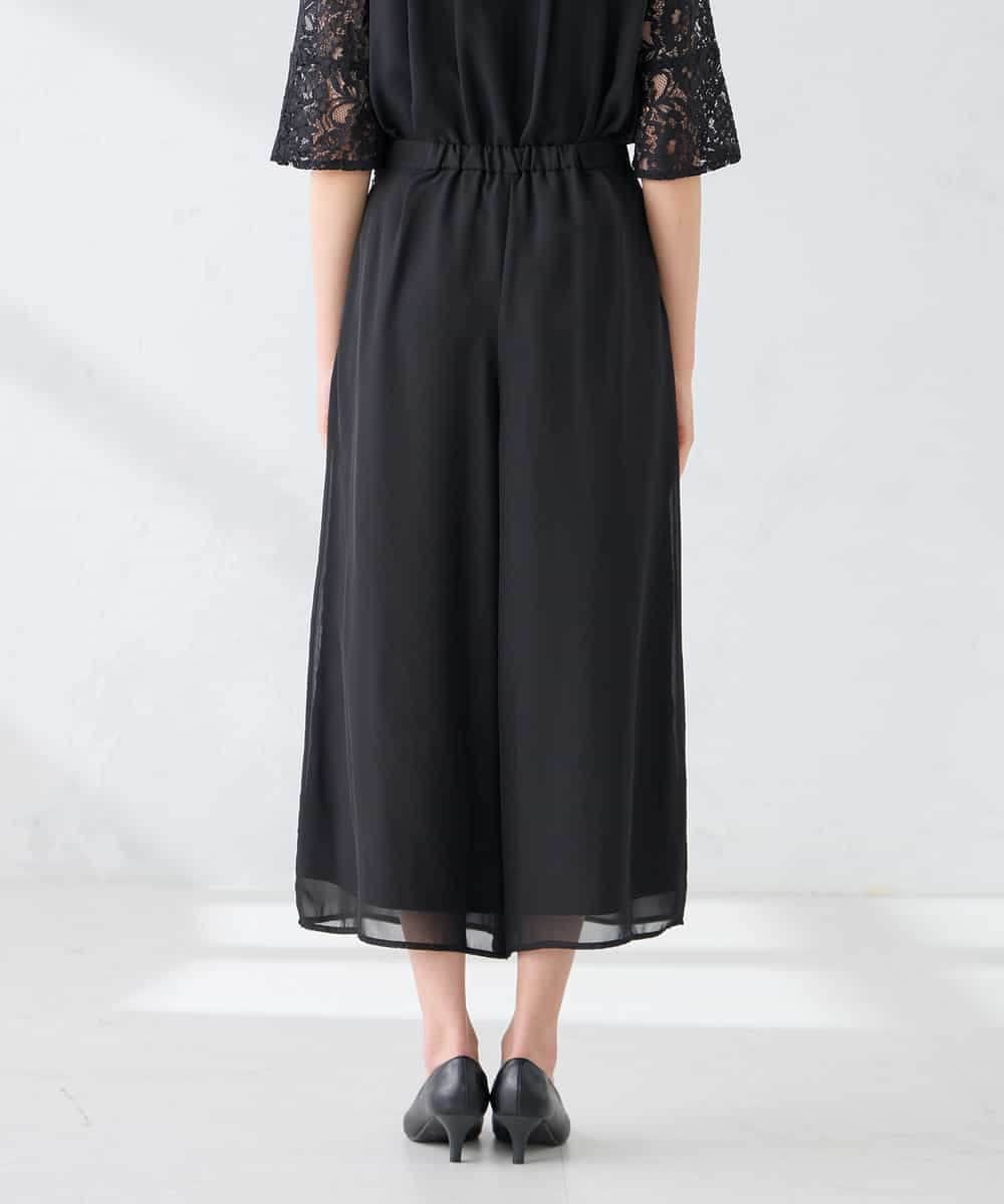 KBEGF13149 a.v.v(アー・ヴェ・ヴェ) 【結婚式/お呼ばれに】レースドッキングブラウス・パンツセットアップ ブルー