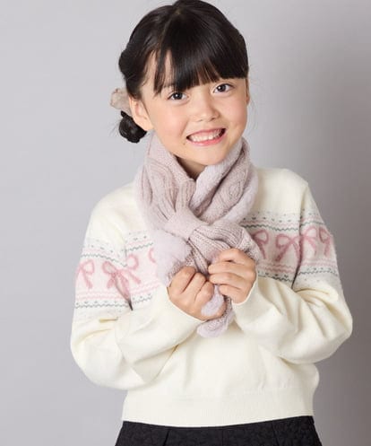KG3AD01029 a.v.v KIDS [KIDS]【リバーシブル/差し込み型で安心】リボンスヌード