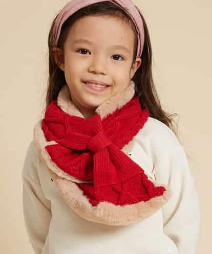 KG3AJ02024 a.v.v KIDS [KIDS]フェイクファーニットＷフェイスティペット
