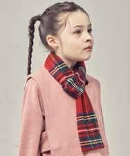 KG3AS23016 a.v.v KIDS(アー・ヴェ・ヴェ) [KIDS]チェック柄ティペット ベージュ
