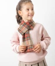 KG3AS23016 a.v.v KIDS(アー・ヴェ・ヴェ) [KIDS]チェック柄ティペット ベージュ