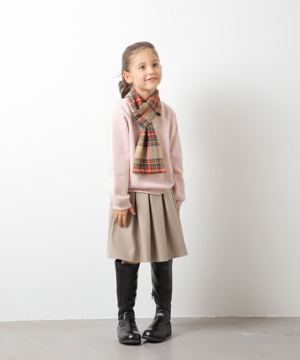 KG3AS23016 a.v.v KIDS(アー・ヴェ・ヴェ) [KIDS]チェック柄ティペット ベージュ