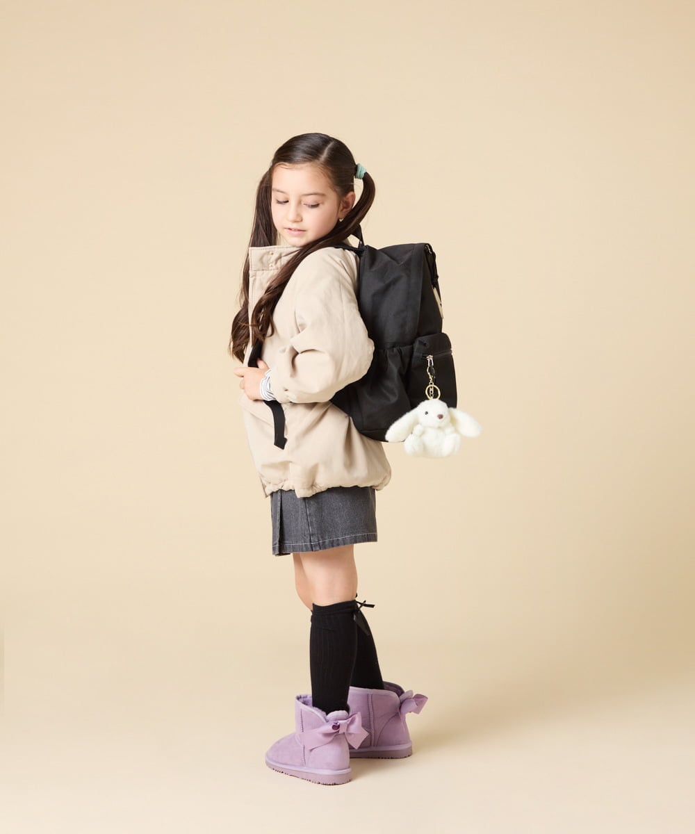 KG5AD03059 a.v.v KIDS(アー・ヴェ・ヴェ) [KIDS]【最大45L／大容量／お手入れらくちん】ナイロンリュック ブラック