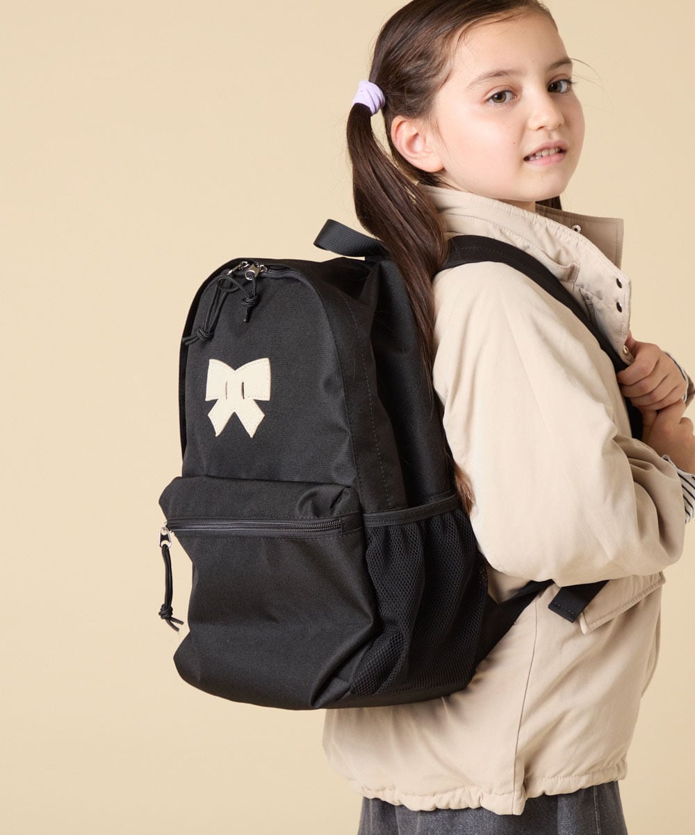 KG5AD03059 a.v.v KIDS(アー・ヴェ・ヴェ) [KIDS]【最大45L／大容量／お手入れらくちん】ナイロンリュック ブラック