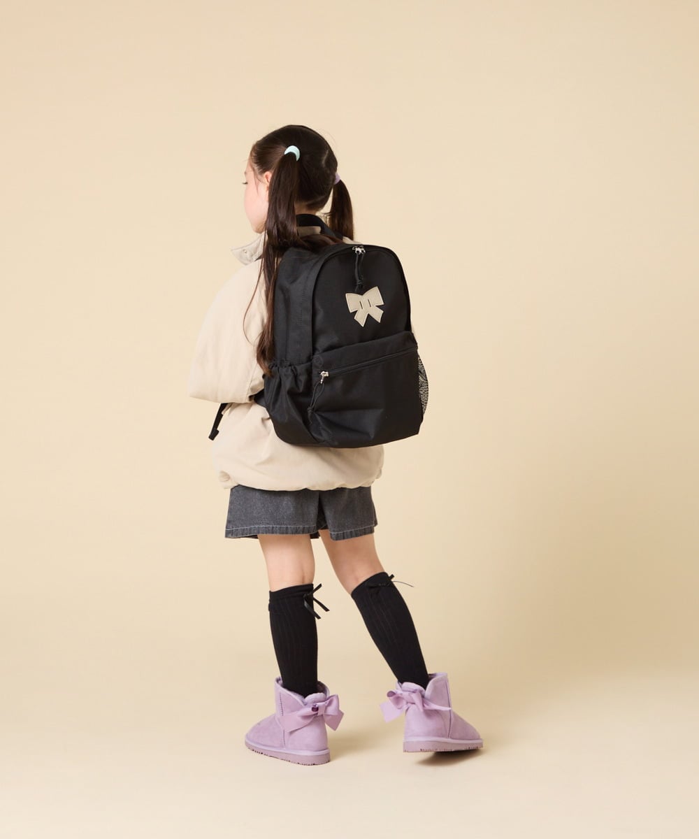 KG5AD03059 a.v.v KIDS(アー・ヴェ・ヴェ) [KIDS]【最大45L／大容量／お手入れらくちん】ナイロンリュック ブラック