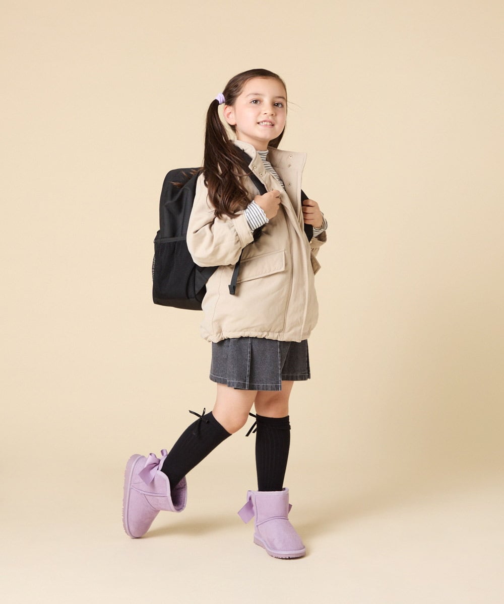 KG5AD03059 a.v.v KIDS(アー・ヴェ・ヴェ) [KIDS]【最大45L／大容量／お手入れらくちん】ナイロンリュック ブラック