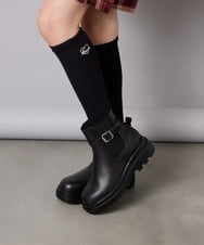 KG6AD02059 a.v.v KIDS(アー・ヴェ・ヴェ) [19-24cm]【滑りにくいタンクソール】サイドゴアブーツ ブラック