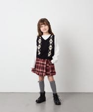 KG6AG02059 a.v.v KIDS(アー・ヴェ・ヴェ) [20-24cm]【ファスナー付きで楽ちん/セレモニーにもOK】レースアップブーツ ブラック