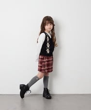 KG6AG02059 a.v.v KIDS(アー・ヴェ・ヴェ) [20-24cm]【ファスナー付きで楽ちん/セレモニーにもOK】レースアップブーツ ブラック