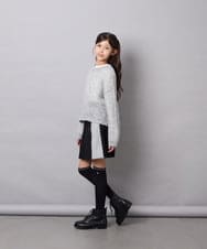 KG6AG02059 a.v.v KIDS(アー・ヴェ・ヴェ) [20-24cm]【ファスナー付きで楽ちん/セレモニーにもOK】レースアップブーツ ブラック