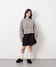 KG6AG04049 a.v.v KIDS(アー・ヴェ・ヴェ) [KIDS]【19-23cm】レースアップムートンブーツ ブラック