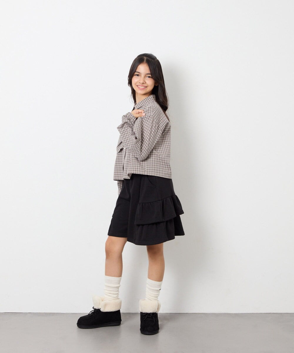 KG6AG04049 a.v.v KIDS(アー・ヴェ・ヴェ) [KIDS]【19-23cm】レースアップムートンブーツ ブラック