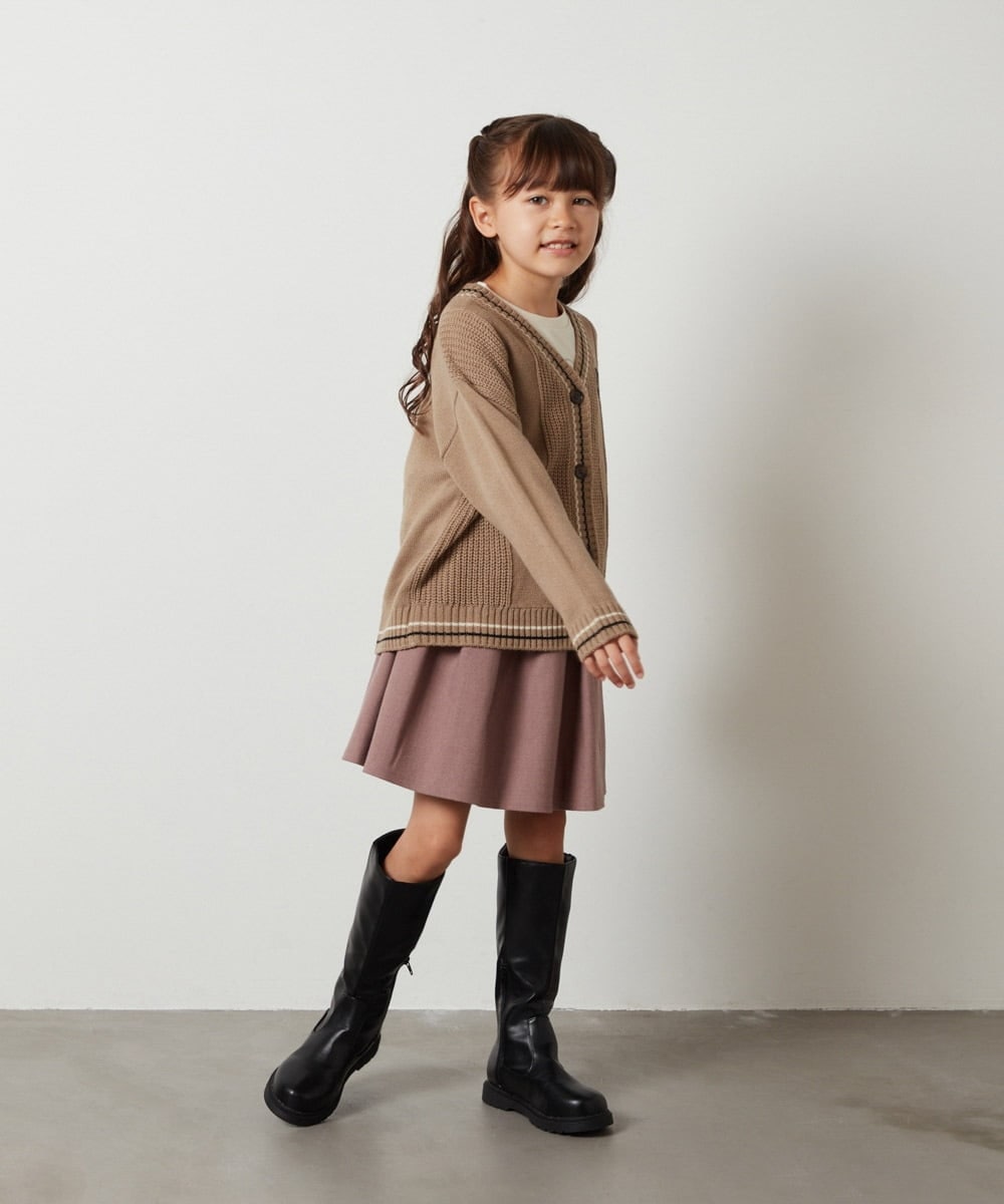 KG6AV22069 a.v.v KIDS(アー・ヴェ・ヴェ) [KIDS]ロングブーツ[WEB限定サイズ] ブラック