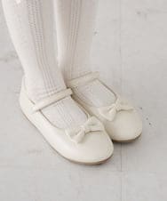KG6CD30046 a.v.v KIDS(アー・ヴェ・ヴェ) [18/19/20cm]【セレモニー】リボンバレエシューズ ホワイト
