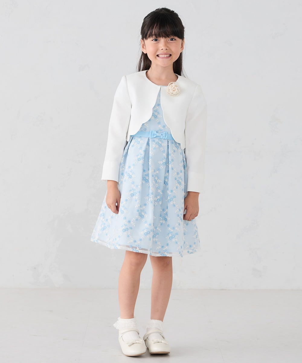 KG6CD30046 a.v.v KIDS(アー・ヴェ・ヴェ) [18/19/20cm]【セレモニー】リボンバレエシューズ ホワイト