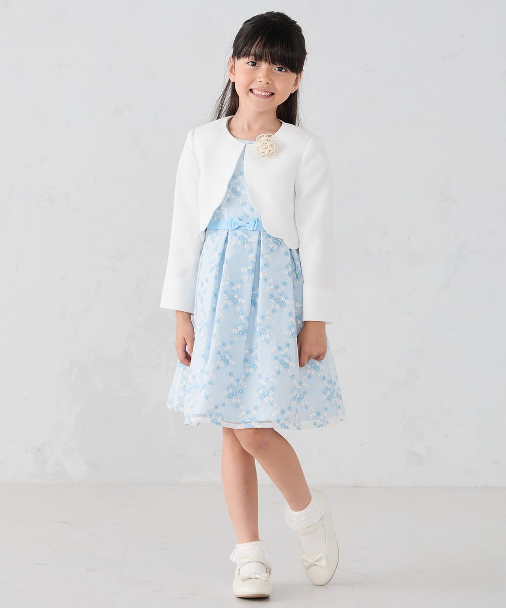 KG6CD30046 a.v.v KIDS(アー・ヴェ・ヴェ) [18/19/20cm]【セレモニー】リボンバレエシューズ ホワイト
