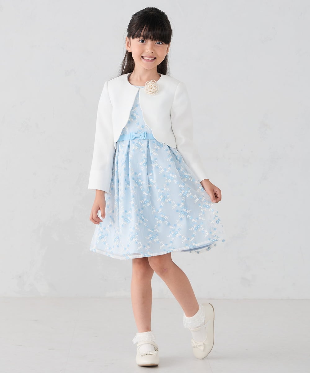 KG6CD30046 a.v.v KIDS(アー・ヴェ・ヴェ) [18/19/20cm]【セレモニー】リボンバレエシューズ ホワイト