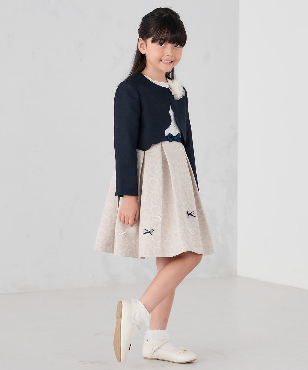 KG6CD30046 a.v.v KIDS(アー・ヴェ・ヴェ) [18/19/20cm]【セレモニー】リボンバレエシューズ ホワイト