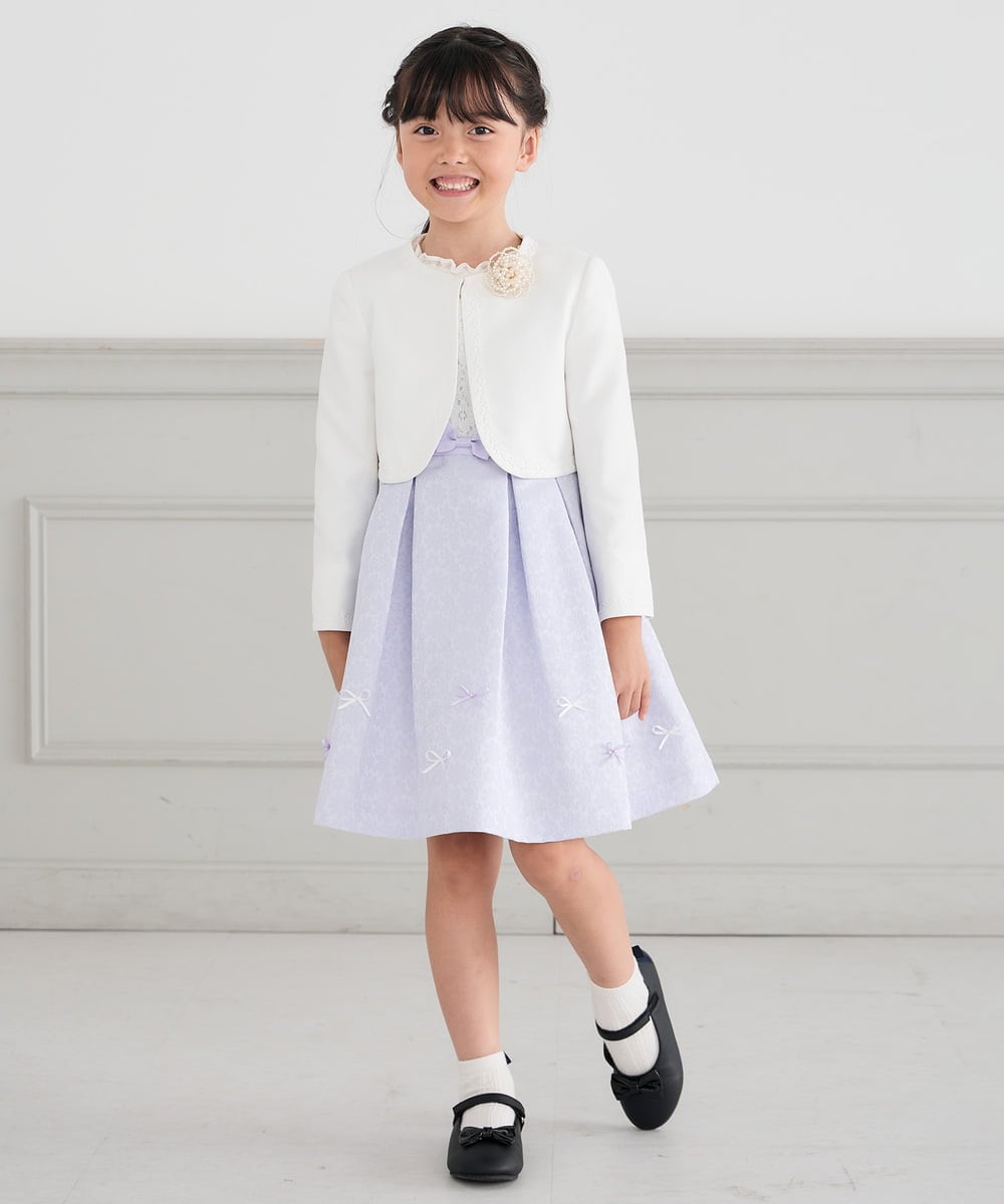 KG6CD30046 a.v.v KIDS(アー・ヴェ・ヴェ) [18/19/20cm]【セレモニー】リボンバレエシューズ ブラック