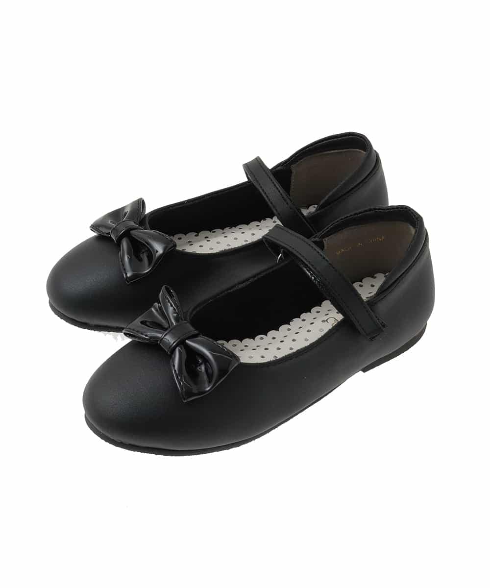 KG6CD30046 a.v.v KIDS(アー・ヴェ・ヴェ) [18/19/20cm]【セレモニー】リボンバレエシューズ ブラック