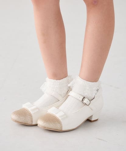 KG6CD31046 a.v.v KIDS [18/19/20cm]【セレモニー】リボンヒールパンプス