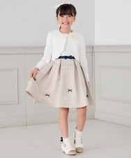 KG6CD31046 a.v.v KIDS(アー・ヴェ・ヴェ) [18/19/20cm]【セレモニー】リボンヒールパンプス アイボリー