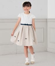 KG6CD31046 a.v.v KIDS(アー・ヴェ・ヴェ) [18/19/20cm]【セレモニー】リボンヒールパンプス アイボリー