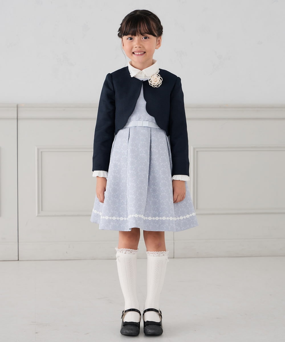 KG6CD31046 a.v.v KIDS(アー・ヴェ・ヴェ) [18/19/20cm]【セレモニー】リボンヒールパンプス ブラック