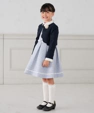 KG6CD31046 a.v.v KIDS(アー・ヴェ・ヴェ) [18/19/20cm]【セレモニー】リボンヒールパンプス ブラック