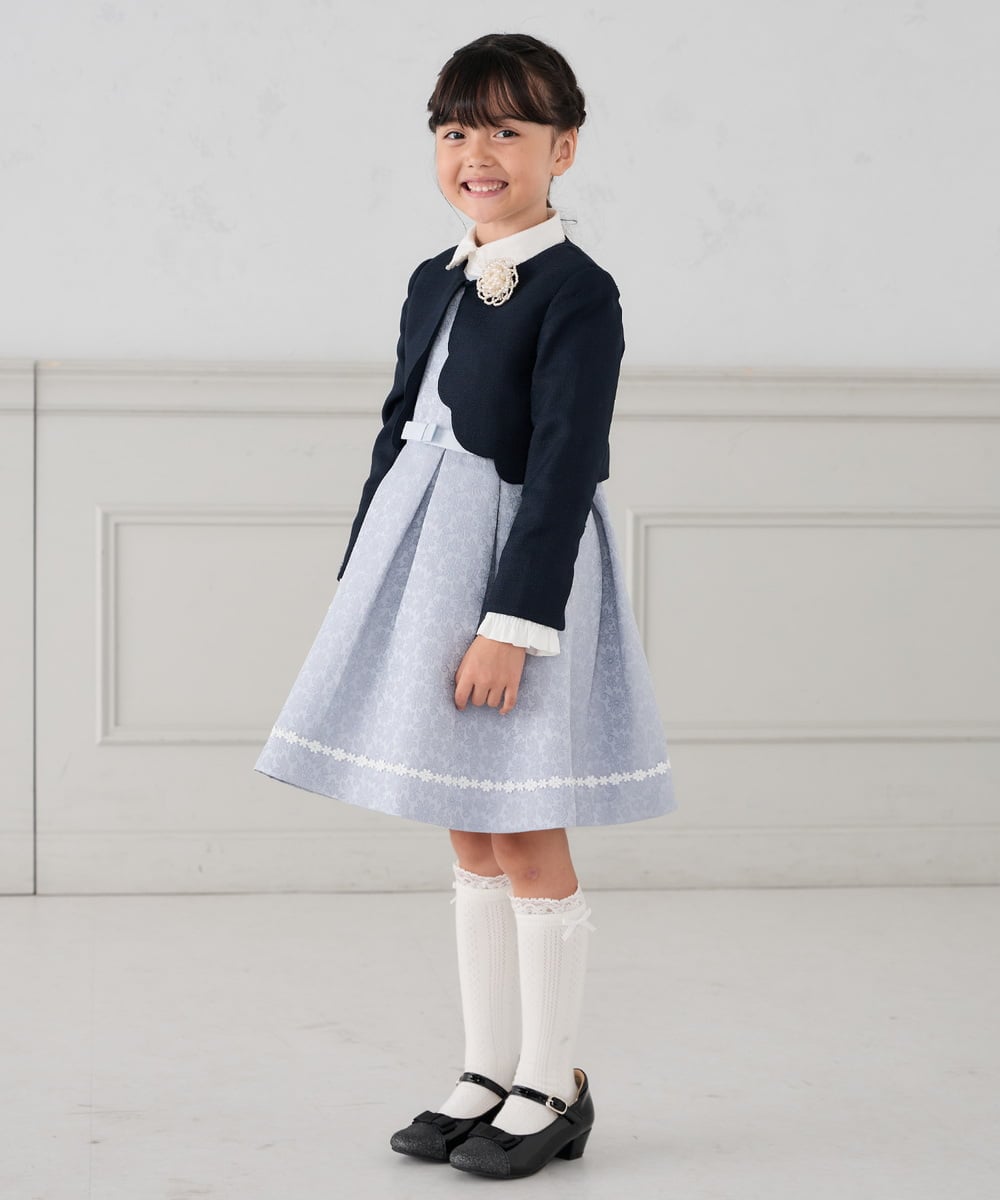 KG6CD31046 a.v.v KIDS(アー・ヴェ・ヴェ) [18/19/20cm]【セレモニー】リボンヒールパンプス ブラック