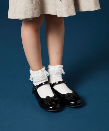KG6CV01044 a.v.v KIDS [18-20cm][CEREMONY STYLE]リボン付きバレエシューズ