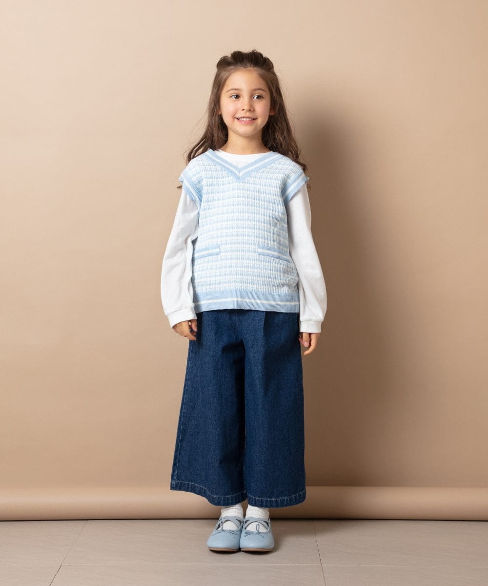 KG6FS10034 a.v.v KIDS(アー・ヴェ・ヴェ) [KIDS]スキップバレエシューズ ライトブルー