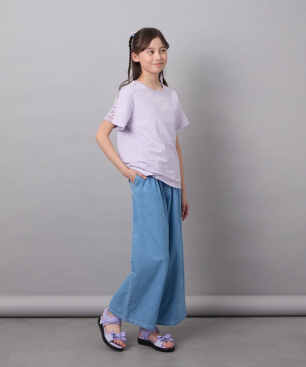 KG6GA07039 a.v.v KIDS(アー・ヴェ・ヴェ) [人気NO.1][18-23cm][軽量][履きやすい][柔らかい肌当たり]リボンスポサン ライトブルー