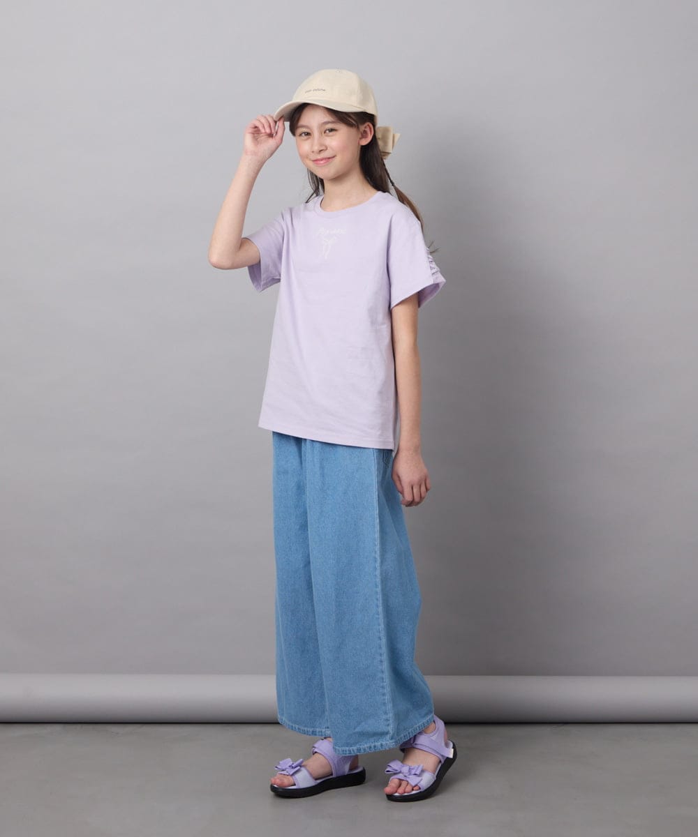 KG6GA07039 a.v.v KIDS(アー・ヴェ・ヴェ) [人気NO.1][18-23cm][軽量][履きやすい][柔らかい肌当たり]リボンスポサン ライトブルー