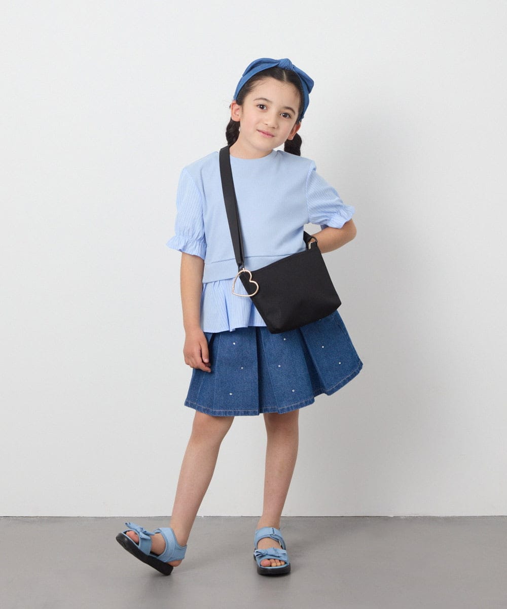 KG6GA07039 a.v.v KIDS(アー・ヴェ・ヴェ) [人気NO.1][18-23cm][軽量][履きやすい][柔らかい肌当たり]リボンスポサン ライトブルー