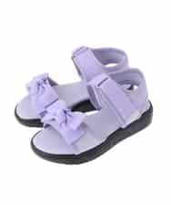 KG6GA07039 a.v.v KIDS(アー・ヴェ・ヴェ) [人気NO.1][18-23cm][軽量][履きやすい][柔らかい肌当たり]リボンスポサン ラベンダー